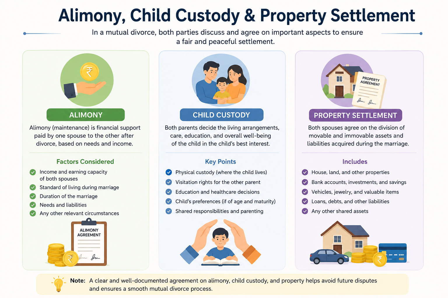 Alimony, Child Custody & Property Settlement Alimony, Child Custody & Property Settlement